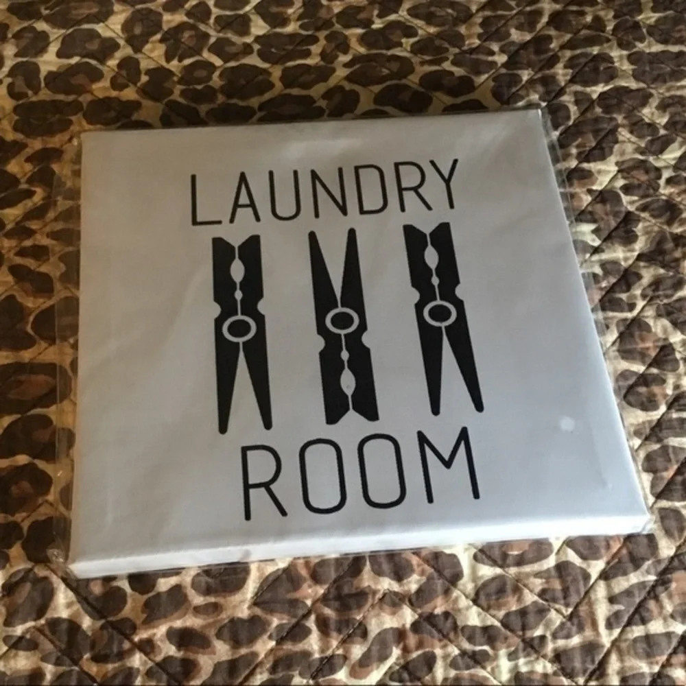 Laundry Room Canvas Wall Art Decor Clothespins